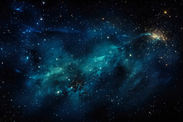 Fototapeta na wymiar Glittering galaxies in expansive starlit skies background with empty space for text 