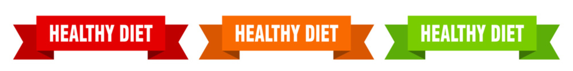 healthy diet ribbon. healthy diet isolated paper sign. banner