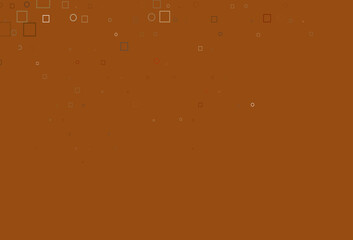 Light Orange vector background with circles, rectangles.