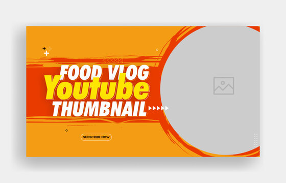 Food review YouTube thumbnail design template and web banner design  
