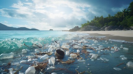 sea and beach. Generative AI