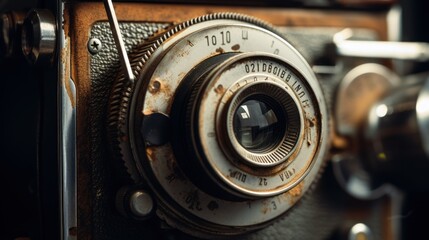 old film camera. Generative AI