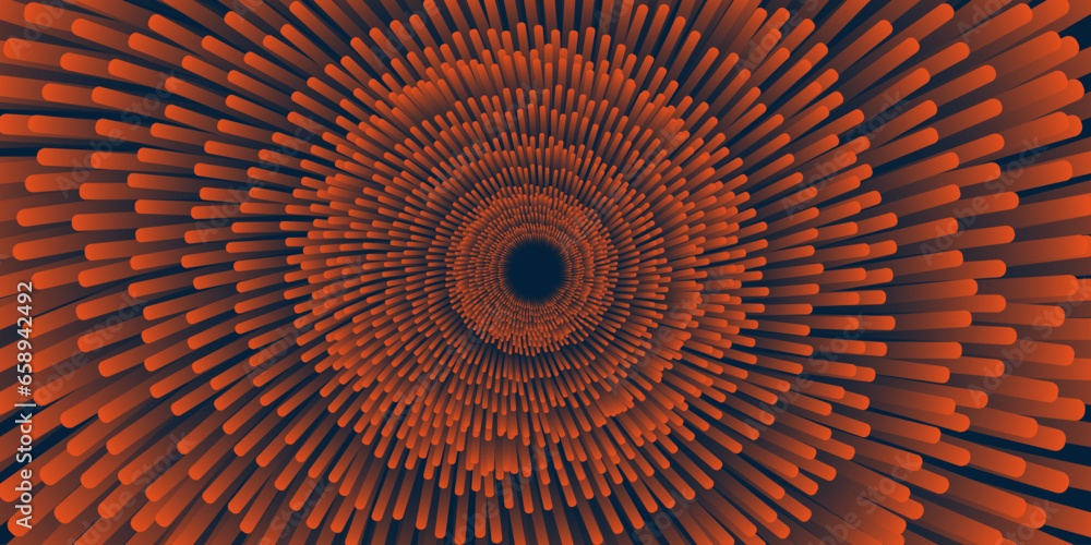 Poster abstract orange, brown and dark blue minimal retro style geometric pattern background template, 3d g