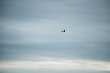 fpv drone in fly mode. modern technology