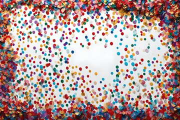 Obraz premium party birthday celebration concept,giftbox,balloon,confetti and streamers background copy space for text