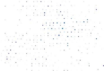 Light BLUE vector pattern with crystals, rectangles.