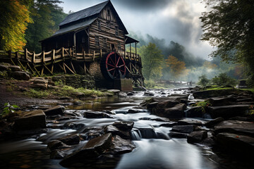 old house in the river