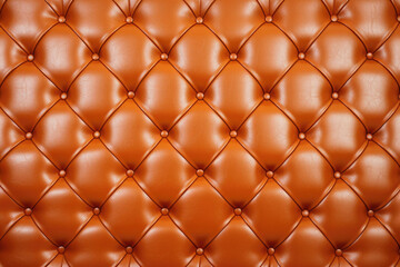Upholstered leather furniture in the classic style of rhombus with button. Generative AI