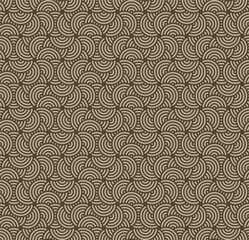 Arcs or ripples. Charming seamless pattern in Art Deco style. Foreground and background colors can be changed. Vector illustration