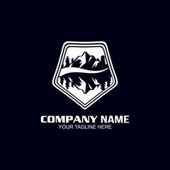 Mountain logo, adventure logo, travel logo.
