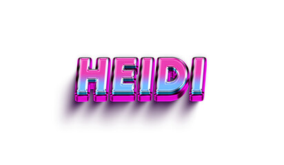 Fototapeta premium Heidi Colorful 3d Abstract Text name