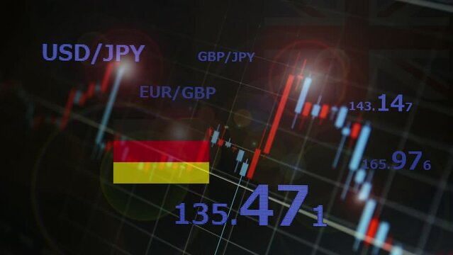 グローバル経済,株価や為替のイメージのビデオ