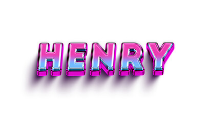 Henry Colorful 3d Abstract Text name