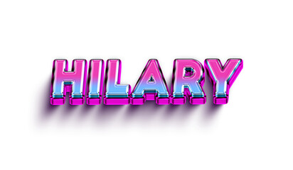 Hilary Colorful 3d Abstract Text name