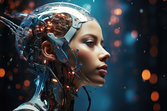 Dream of the machine, science fiction female artificial intelligence.