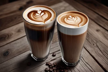 Foto op Plexiglas cup of cappuccino © drimerz