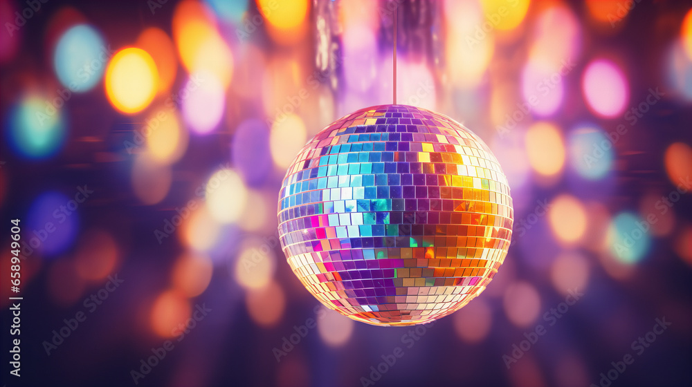 Wall mural party lights disco sparkling ball, beautiful rotating sparkling mirror disco ball weighs on the ceil