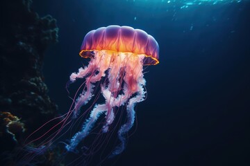jellyfish under the ocean