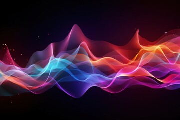 Colorful voice waves visualization
