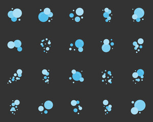 set of bubble icons, foam