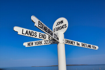 John O'Groats Signpost Scotland NC500 