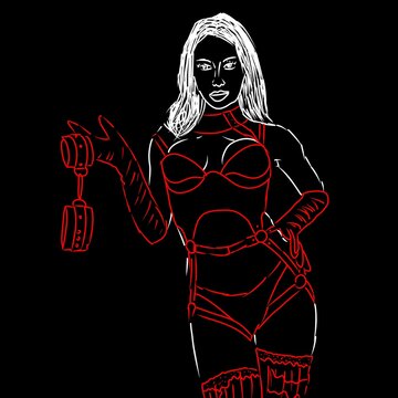 Silhouette d'une femme s&eacute;duisante, art num&eacute;rique.