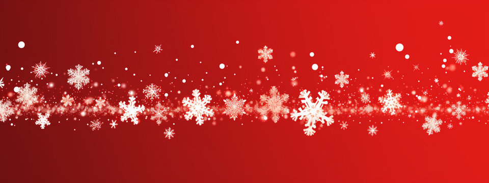 Beautiful Christmas banner with snowflakes, empty copy space for text or images