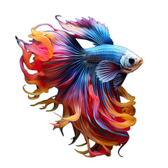 Beautiful patterns of Asian fighting fish. Created by AI