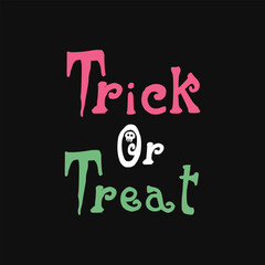 vector happy halloween trick or treat text