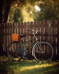Retro Whispers Bicycle and Wooden Fence Legacy