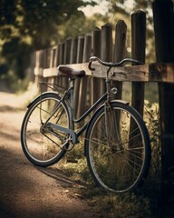 Pedals of Nostalgia Vintage Bike by Wooden Fence