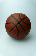 Fototapeta premium brown basketball ball on white background