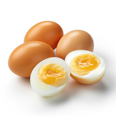 A boiled eggs isolated on a white background