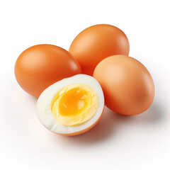 A boiled eggs isolated on a white background