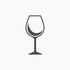 red wine icon vector isolated. glass, wineglass, alcohol, drink icon vector symbol