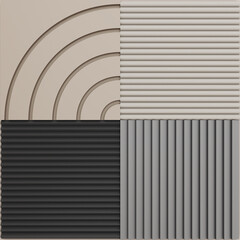 3D ABSTRACT STUDIO FOR OFFICIAL PRODUCT PRESENTATION AND WALL DECORATION