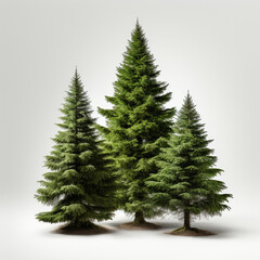 Obraz premium Christmas pine tree isolated on a white background