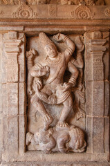 Lord Shiva, Badami temple caves, Badami, Karnataka, India.