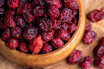 Dried red cranberries with sugar syrup