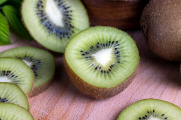 kiwi fruit cut into slices