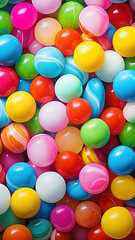 Fototapeta na wymiar The colorful candy beans that children like on Easter
