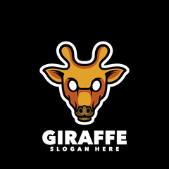 Giraffe mascot design logo