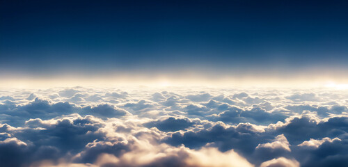 Clouds in the sky Troposphere Mesosphere Ionosphere Exosphere Levels of height above airplanes Sky Atmosphere Stratosphere - obrazy, fototapety, plakaty