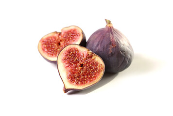 Fresh figs isolated on white