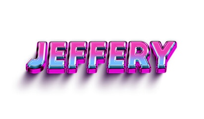 Jeffery Colorful 3d Abstract Text name