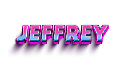 Jeffrey Colorful 3d Abstract Text name