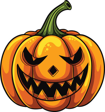 Cartoon Halloween pumpkin vector