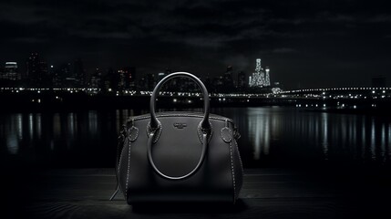 Stylish Elegance: Fashionable Brown Handbag with Red Accents, a Perfect Gift for the Fashion-forward Woman in Your Life, generative AI