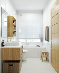 3D RENDER INTERIOR DESIGN RESIDENCIAL, BEDROOM, BATHROOM, LIVING AREA, KITCHEN, DINING AREA, WARDROBE