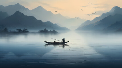 Fototapeta premium Chinese -style garden landscape. Free picture